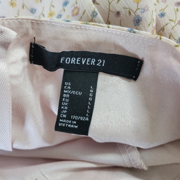 Floral chiffon mini dress - Dusty rose barbie size large - Picture 6 of 7